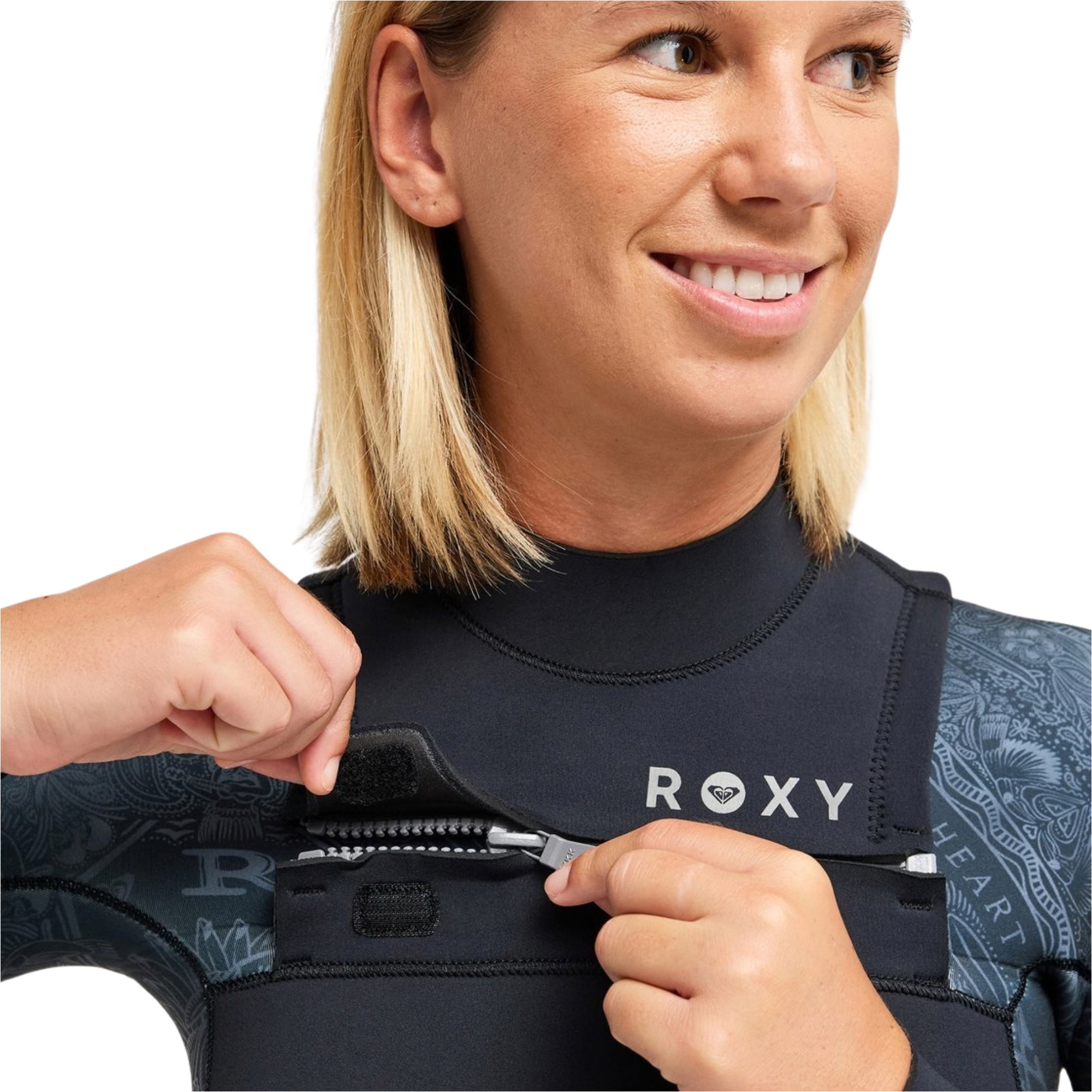 2026 Roxy Womens Swell Natural 4/3mm Chest Zip Wetsuit 26BW213509 - Bandana
